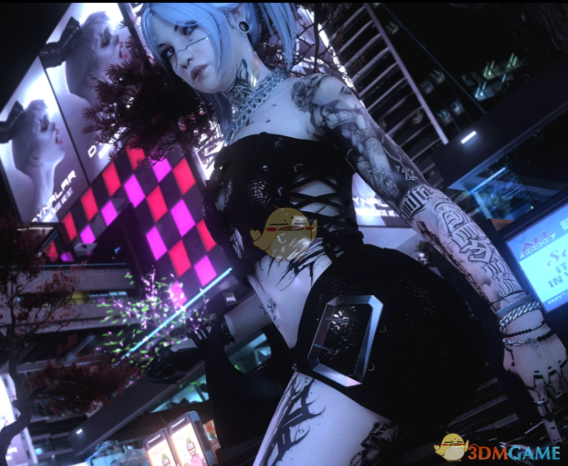 《赛博朋克2077》性感黑曜石套装MOD