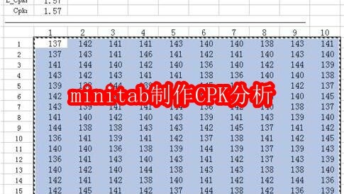 minitab制作CPK分析