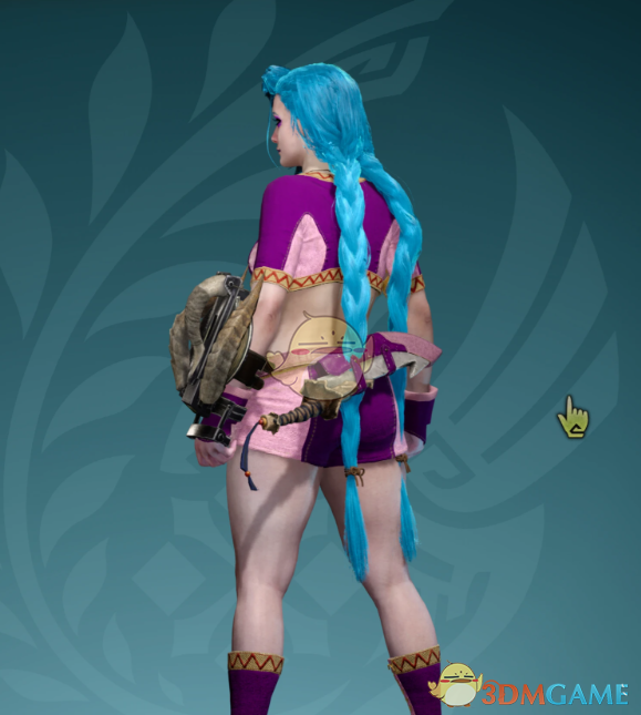 《怪物猎人：荒野》英雄联盟金克丝发型MOD