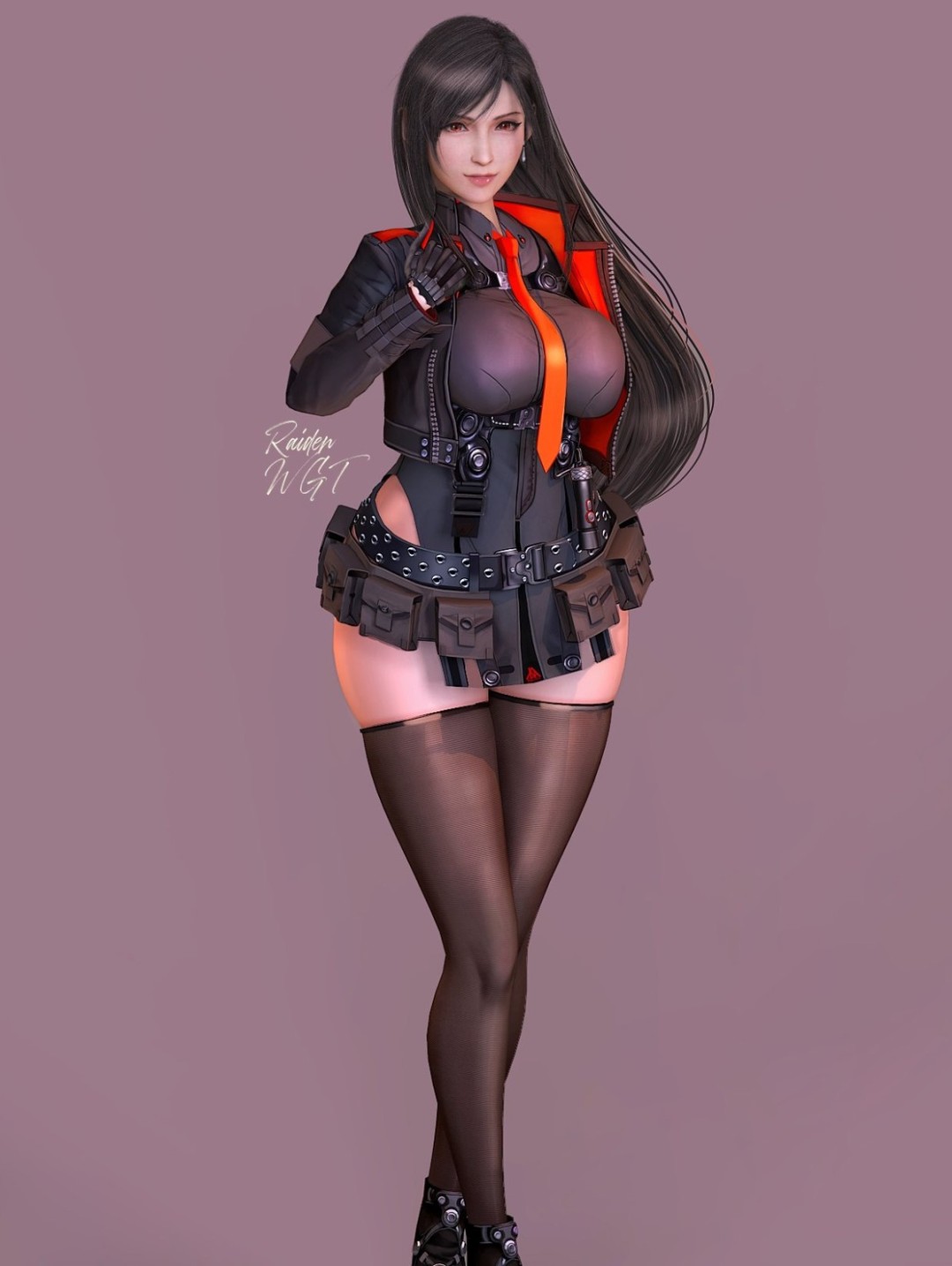 《最终幻想7》蒂法新3D美图 人长得漂亮穿其他女角服装不违和吧？