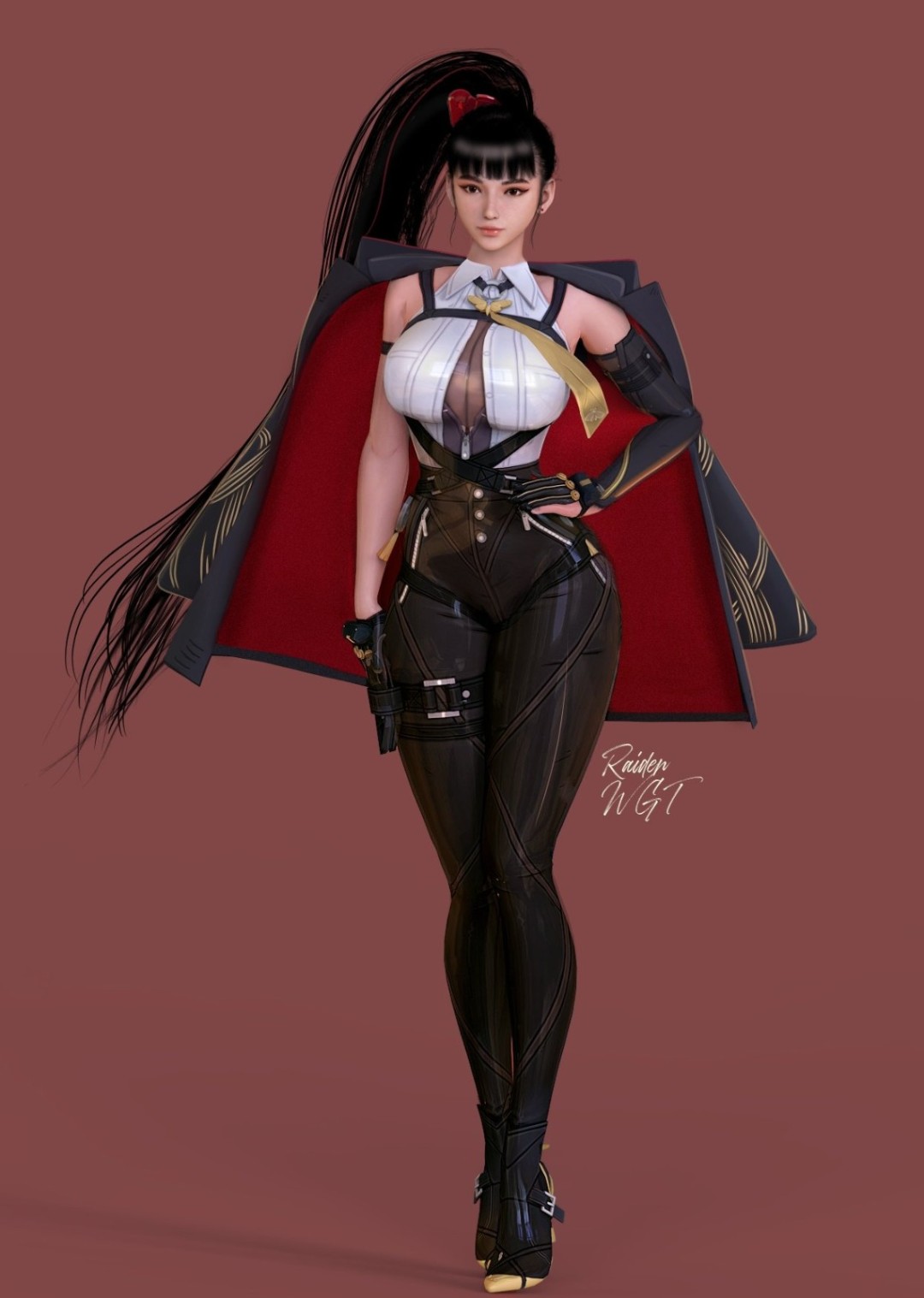 《最终幻想7》蒂法新3D美图 人长得漂亮穿其他女角服装不违和吧？