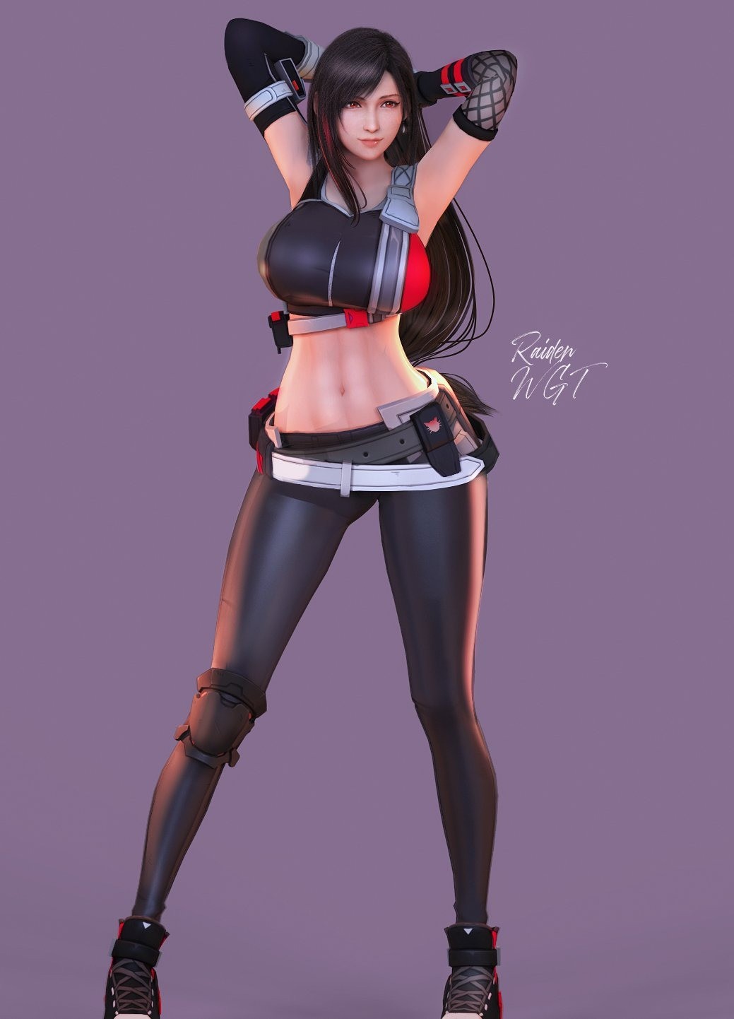 《最终幻想7》蒂法新3D美图 人长得漂亮穿其他女角服装不违和吧？