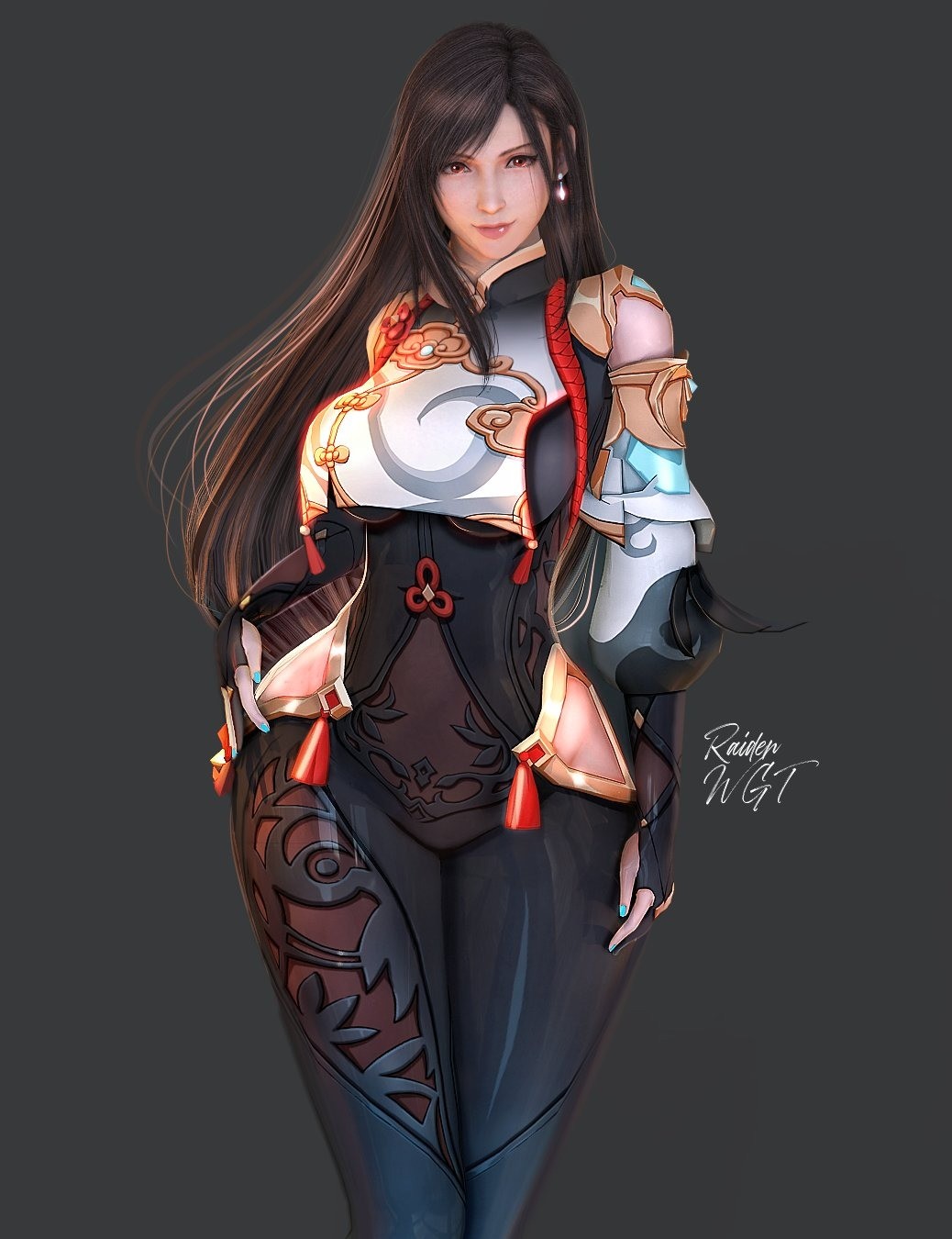 《最终幻想7》蒂法新3D美图 人长得漂亮穿其他女角服装不违和吧？