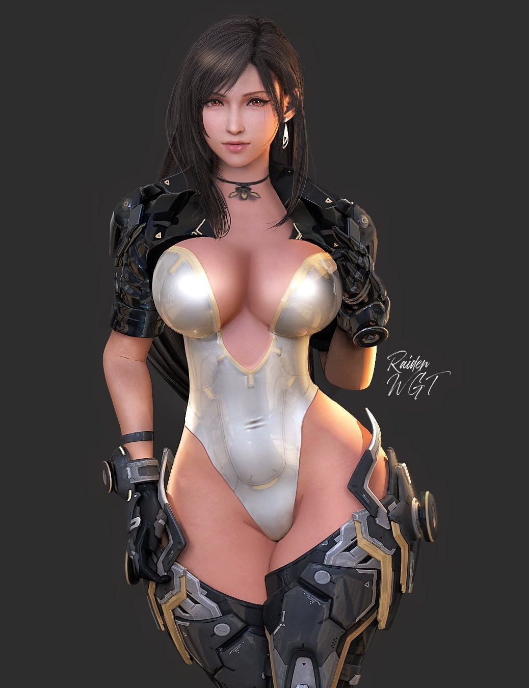 《最终幻想7》蒂法新3D美图 人长得漂亮穿其他女角服装不违和吧？