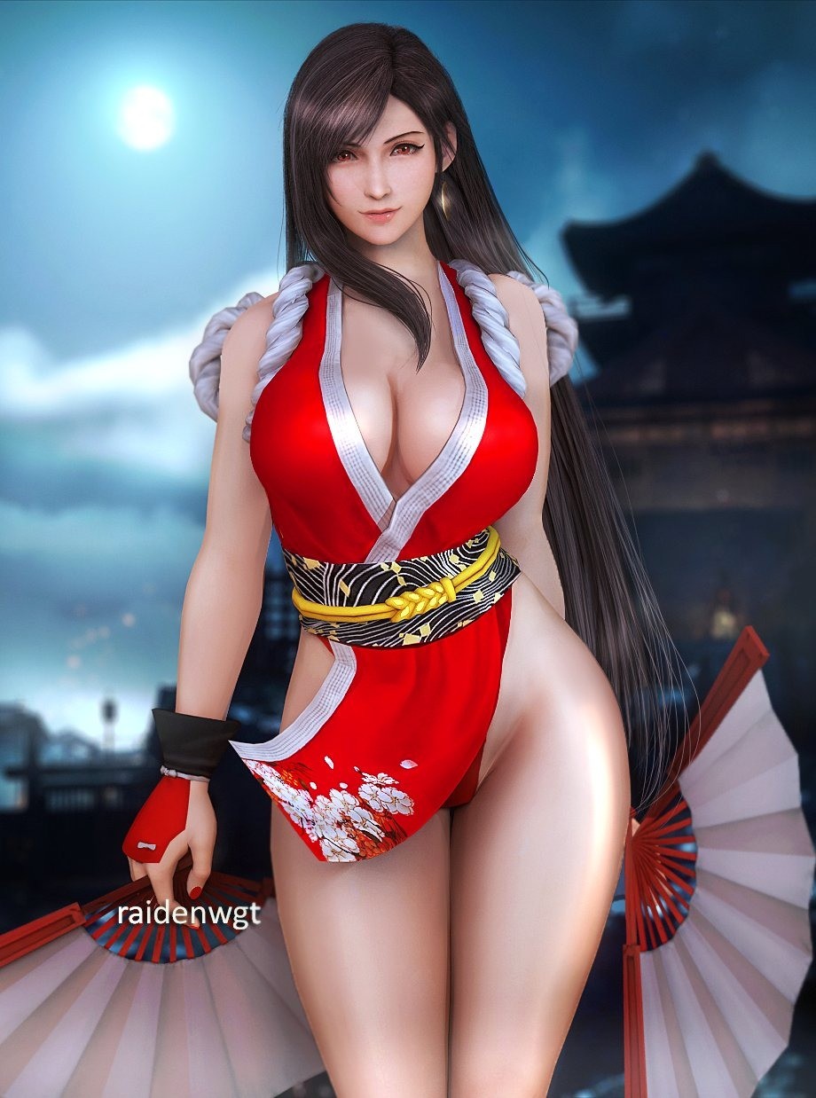 《最终幻想7》蒂法新3D美图 人长得漂亮穿其他女角服装不违和吧？