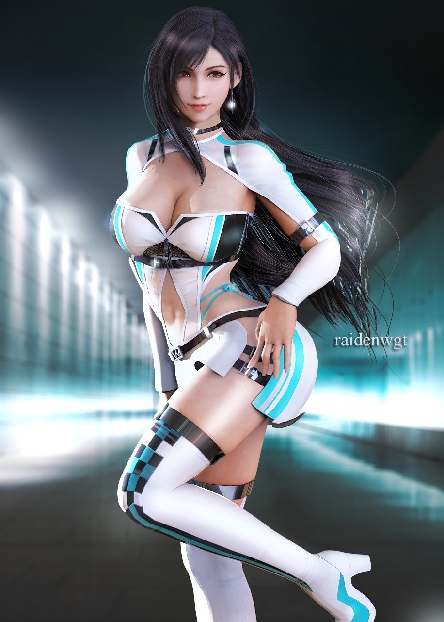 《最终幻想7》蒂法新3D美图 人长得漂亮穿其他女角服装不违和吧？