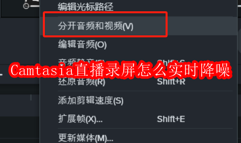 Camtasia直播录屏怎么实时降噪