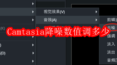 Camtasia降噪数值调多少