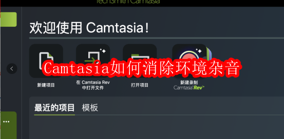 Camtasia如何消除环境杂音