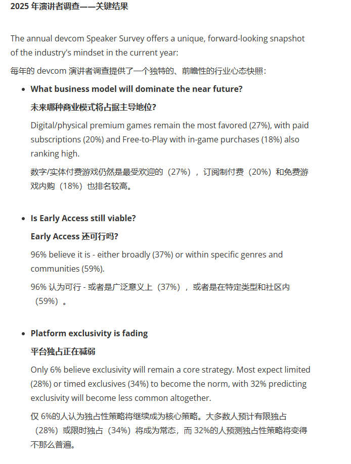 独占策略已死！科隆展调查超90％开发者拒绝完全独占！