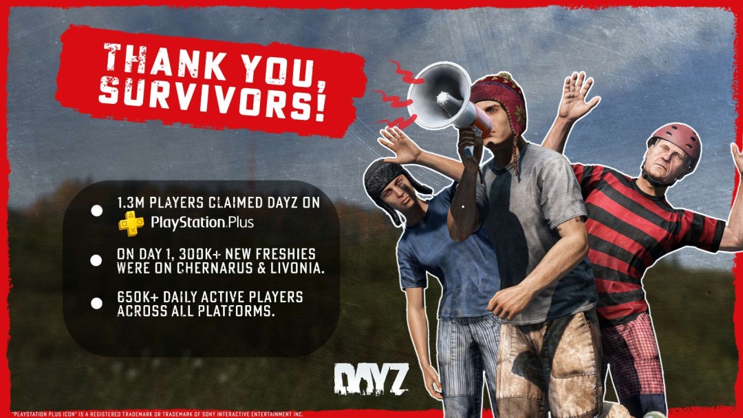 全平台在线人数创新高！《DayZ》通过PS+吸引130万新玩家