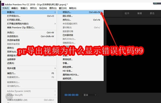 pr导出视频为什么显示错误代码99