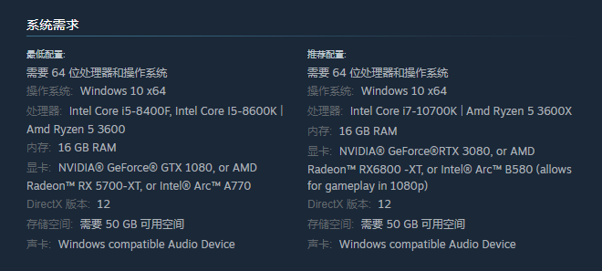 GTX1080就能玩！《时间旅者：重生曙光》配置要求公布