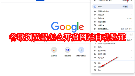 谷歌浏览器怎么开启网站自动验证