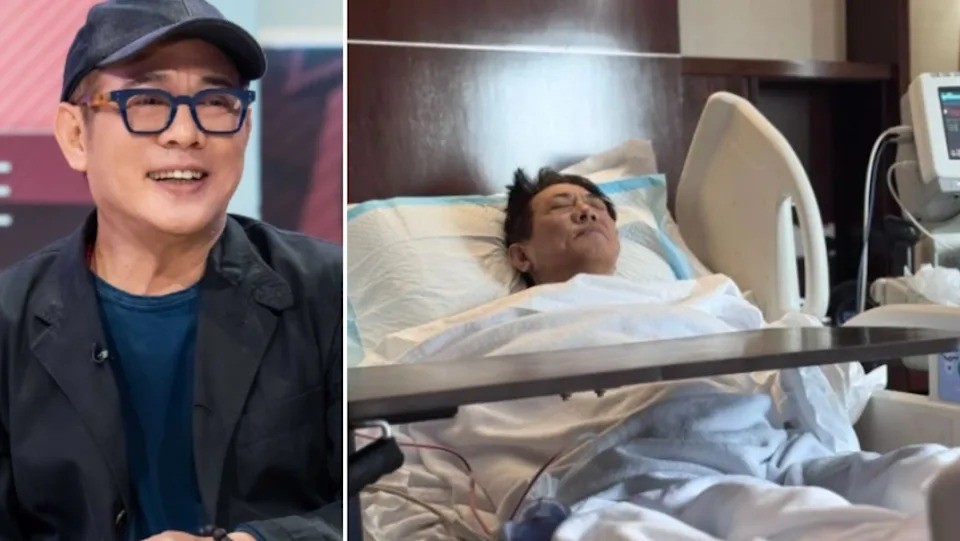  62岁李连杰晒躺病床照片 面容憔悴：自发文报平安