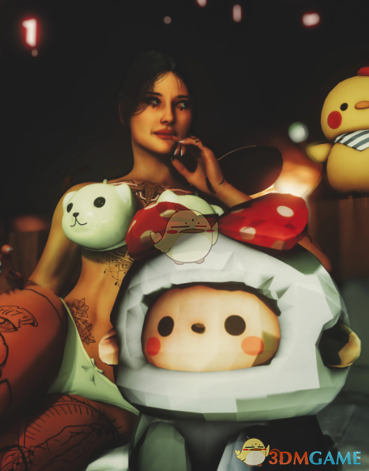 《赛博朋克2077》可爱小熊内衣MOD