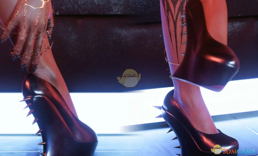 《赛博朋克2077》尖刺坡跟鞋MOD