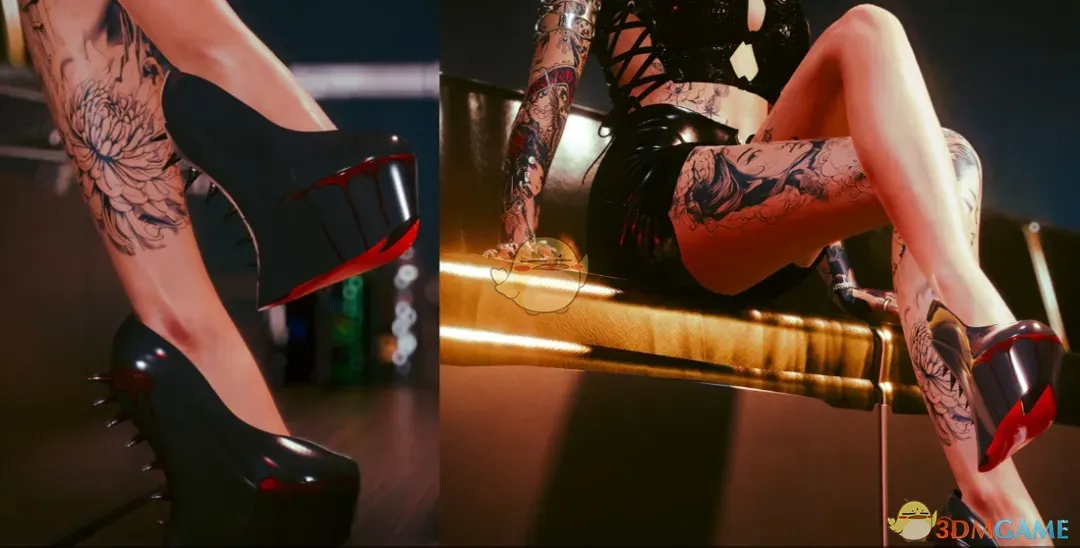 《赛博朋克2077》尖刺坡跟鞋MOD