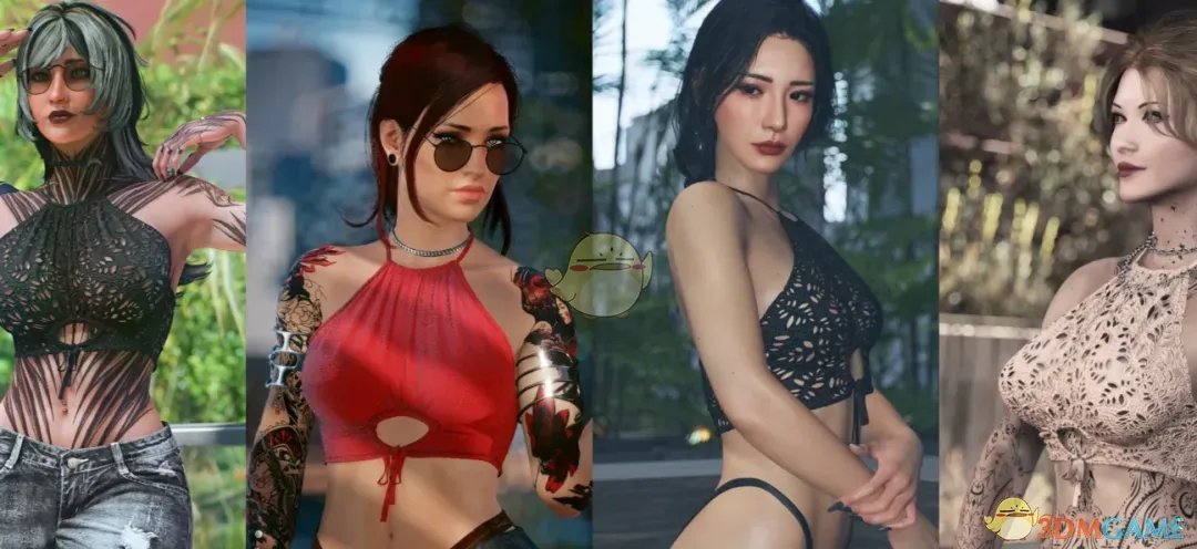 《赛博朋克2077》夏季印花上衣MOD