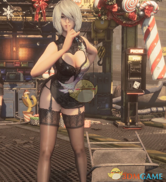 《剑星》伊芙的云龙幻影黑色旗袍MOD