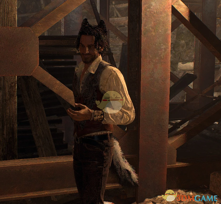 《生化危机4：重制版》路易斯的狼尾和狼耳MOD