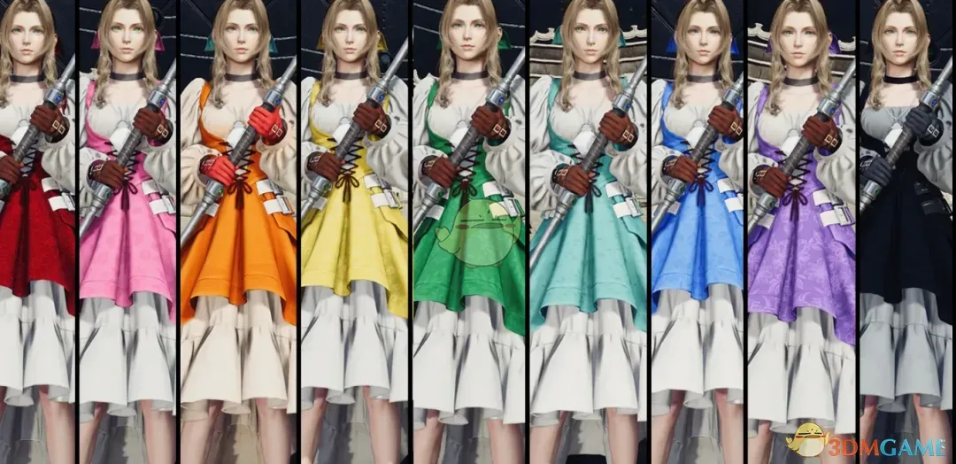 《最终幻想7：重生》爱丽丝的多色加奈特公主裙MOD