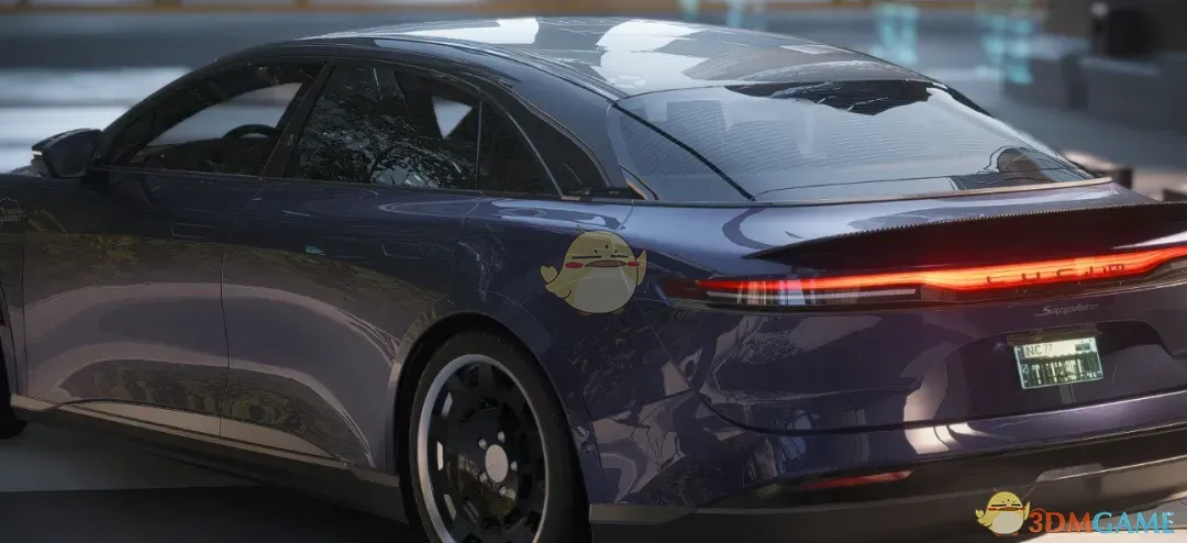 《赛博朋克2077》Lucid Air宝石蓝跑车MOD