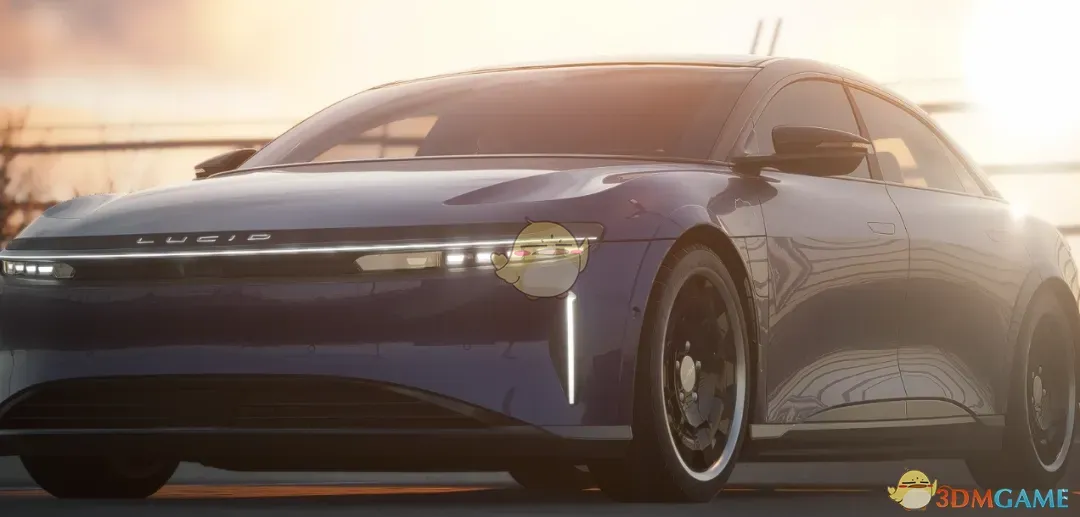 《赛博朋克2077》Lucid Air宝石蓝跑车MOD