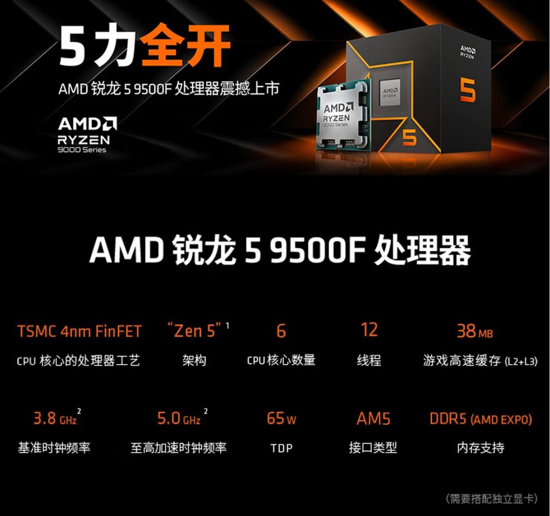 AMD5 9500F ۼ1299Ԫ