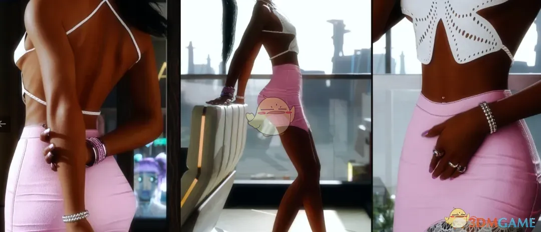 《赛博朋克2077》不对称半身裙MOD