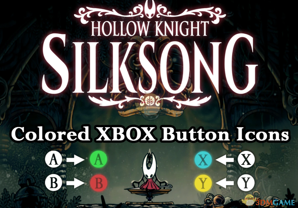 《空洞骑士：丝之歌》彩色Xbox手柄图标MOD