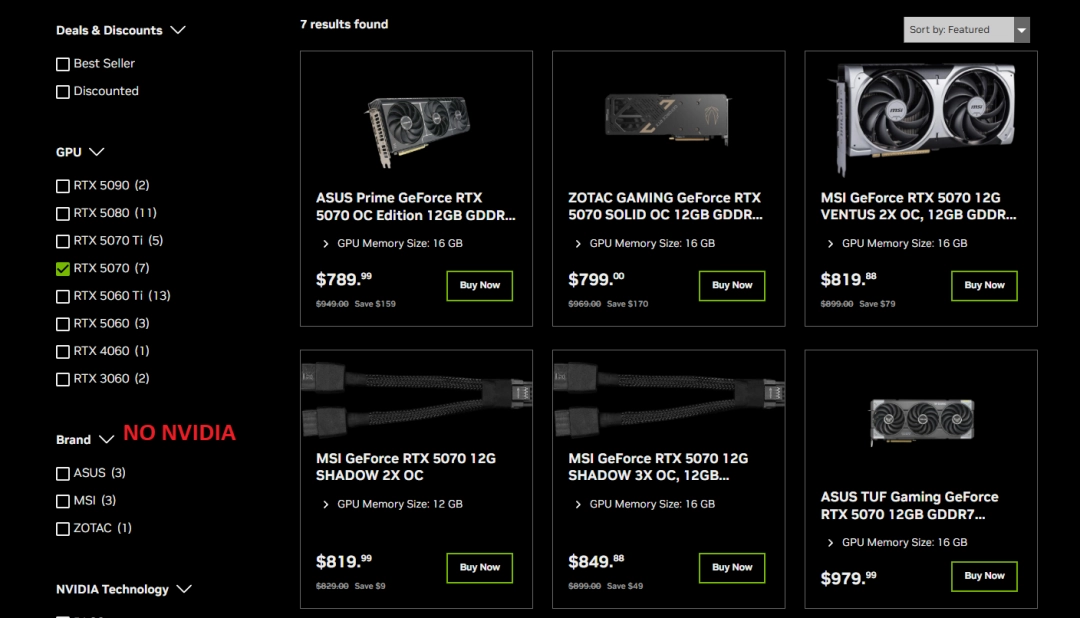 RTX 5090/5080公版显卡或已进入停产阶段