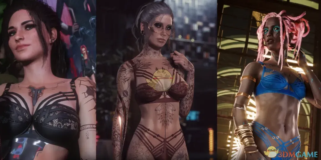 《赛博朋克2077》RAS系带内衣MOD