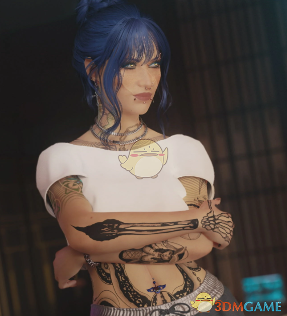 《赛博朋克2077》慵懒女孩夜间套装MOD