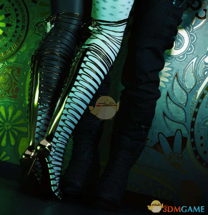 《赛博朋克2077》爱神系带高跟鞋MOD