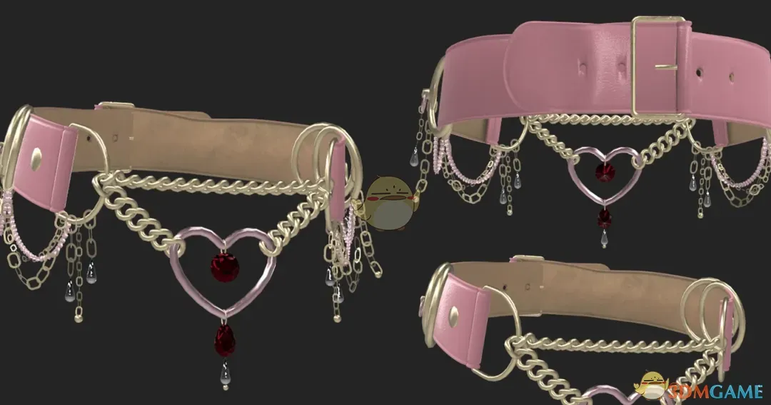 《博德之门3》心形链式项链MOD