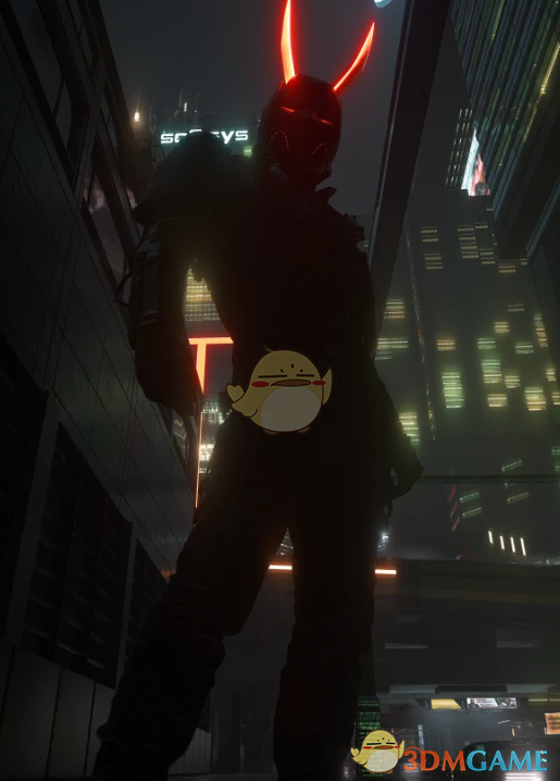 《赛博朋克2077》鬼角头盔MOD