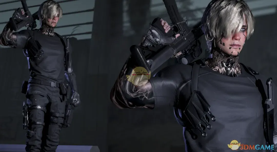 《赛博朋克2077》生化危机4里昂短发MOD