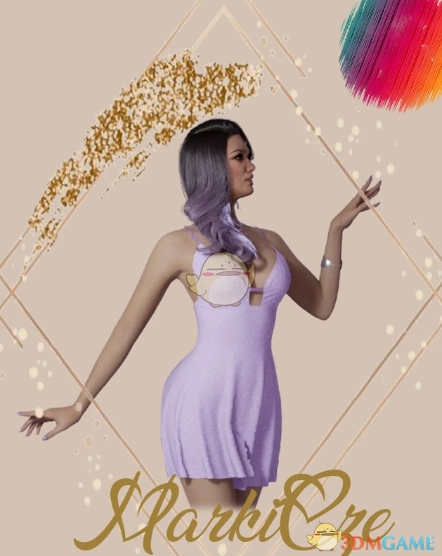 《InZOI》淡紫色连衣裙MOD