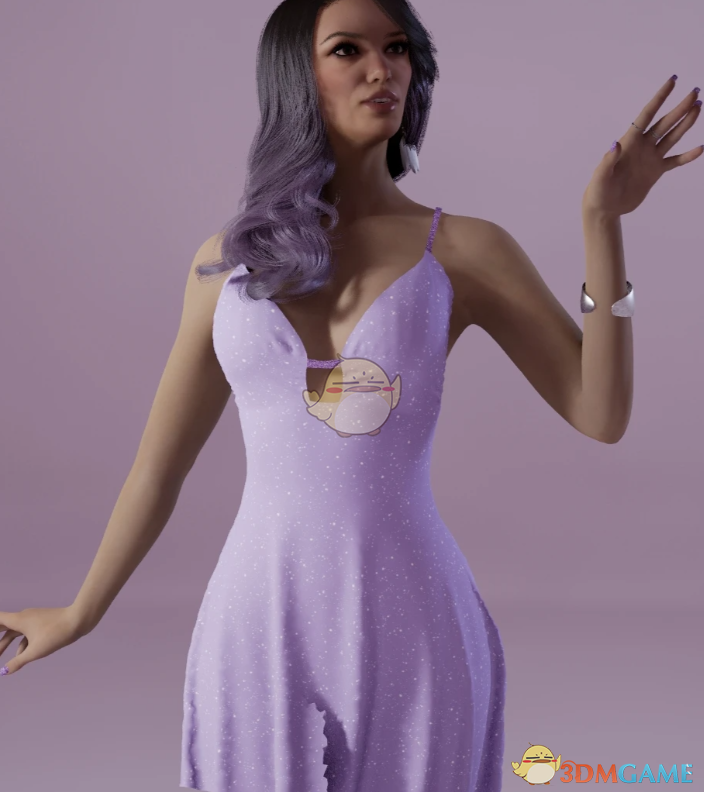 《InZOI》淡紫色连衣裙MOD