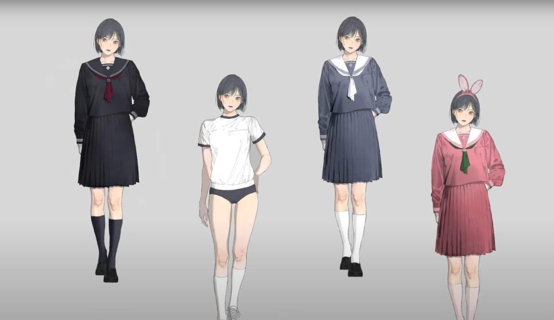 《寂靜嶺f》女主設(shè)計(jì)圖曝光 穿體操服等很可愛