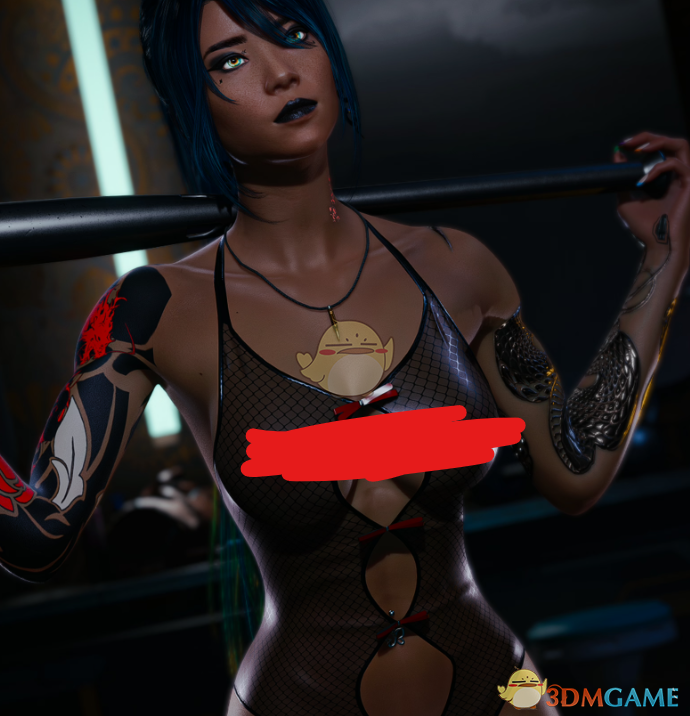 《赛博朋克2077》丝带紧身连体衣MOD