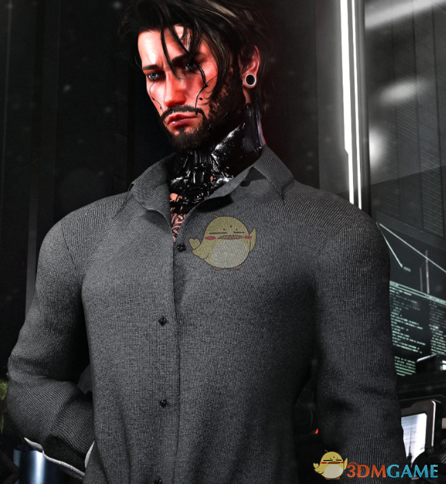 《赛博朋克2077》男士办公室套装MOD