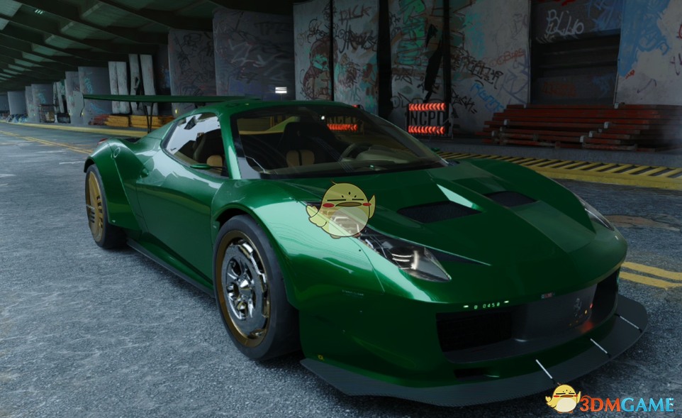 《赛博朋克2077》法拉利458 spider WBK 超级跑车MOD