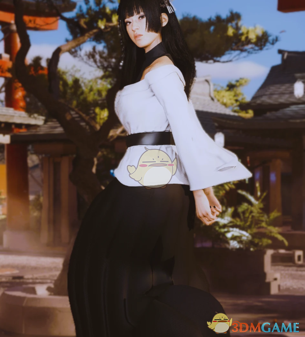 《赛博朋克2077》半身剑道袴裙装MOD