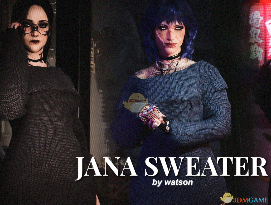 《赛博朋克2077》针织毛衣裙MOD