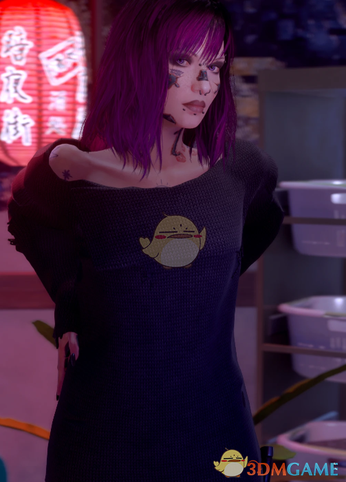 《赛博朋克2077》针织毛衣裙MOD