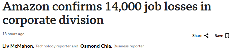 亚马逊计划裁员1.4万 网游《新世界》后续开发取消 2 亚马逊计划裁员1.4万 网游《新世界》后续开发取消