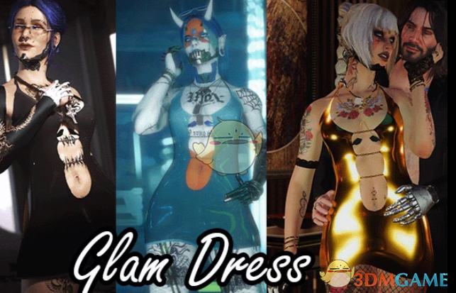 《赛博朋克2077》华丽性感连衣裙MOD