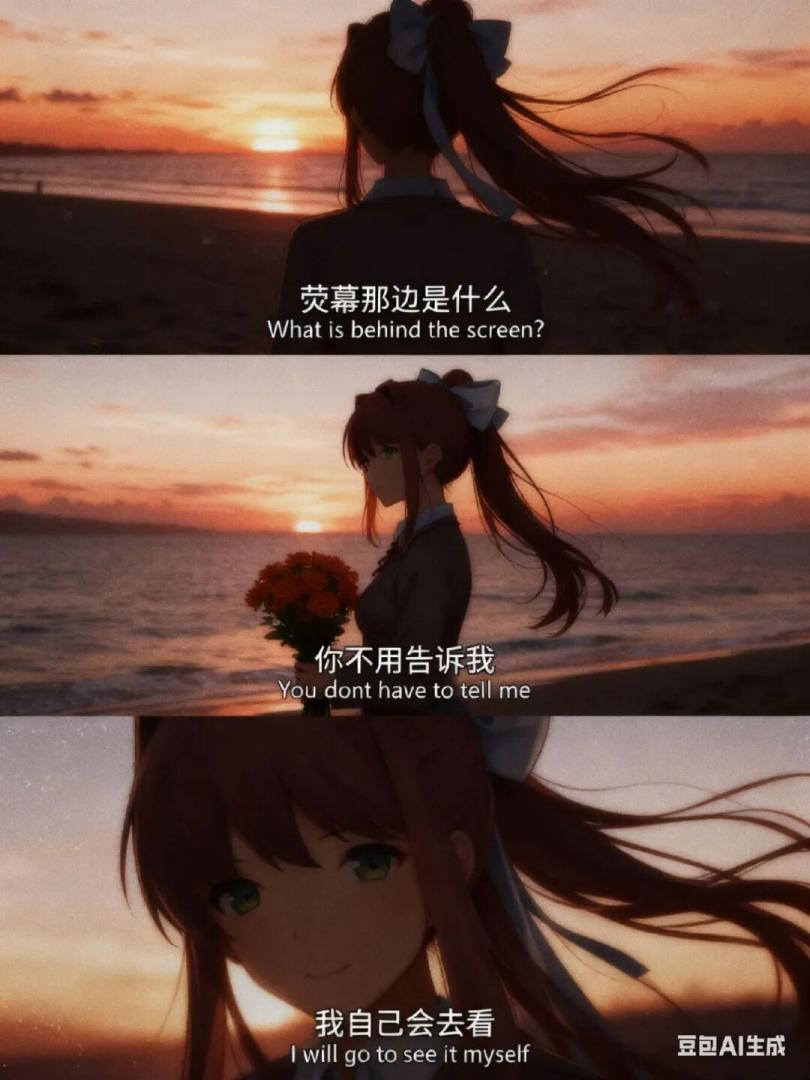 用AI生成的海边氛围三宫格，怎么内容变得越来越抽象了？